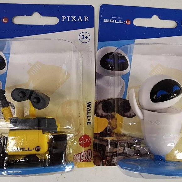 Set of (2) "Wall-E" Mini Figures - Wall-E & Eve - Disney / Pixar - Mattel - Picture 1 of 3